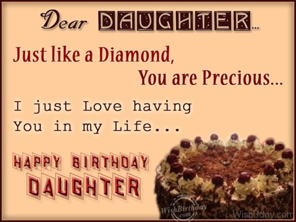 Dear Daughter Just Like A Diamond