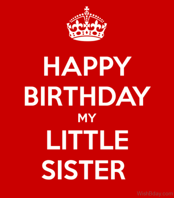 Happy Birthday My Little Sister Image