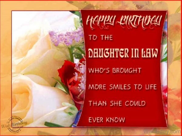 Happy Birthday To The Daughter in law 1
