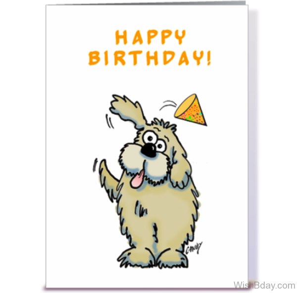 Happy Birthday Wishes With Dog Image