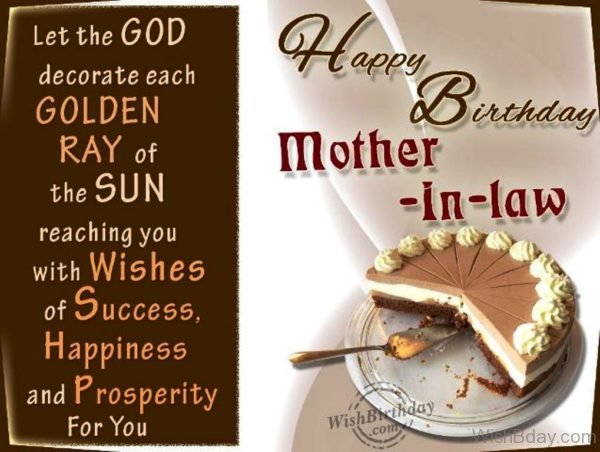 Happy Returns Of The Day To A Sweet Mother in law