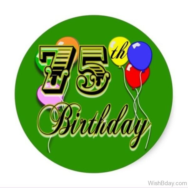 Seventy Fifth Birthday Wishes Image