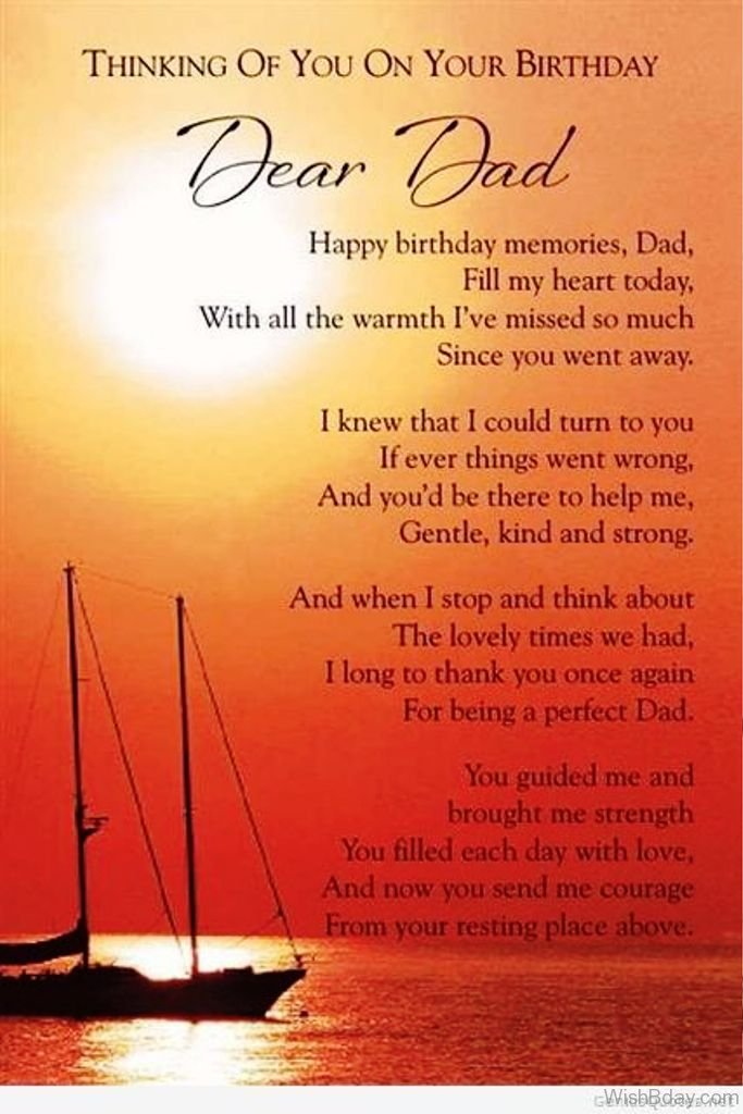 Birthday Wishes For Dad In Heaven Happy Birthday Card