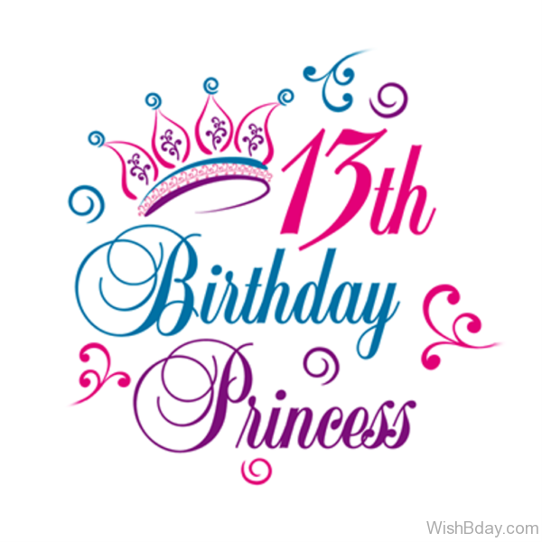 Thirteen Happy Birthday Princess