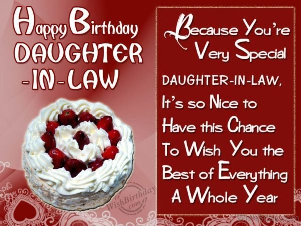 Wishing Special Birthday To My Special Daughter In Law 1
