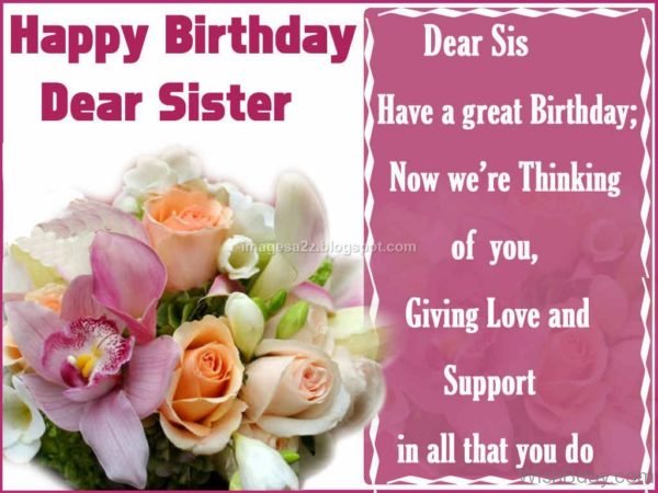 Happy birthday wishes for sister 6