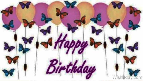 Copy of Happy Birthday With Colorful Butterflies 1