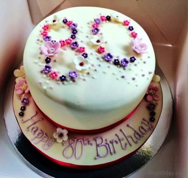 Eightyth Birthday Wishes With Cake