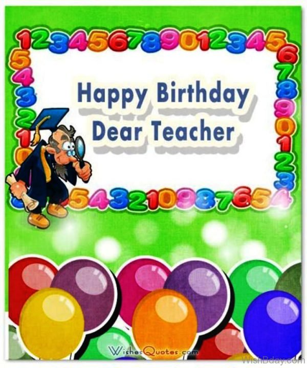 Happy Birthday Dear Teacher