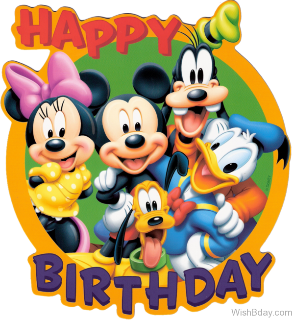 Happy Birthday With Disney Cartoon