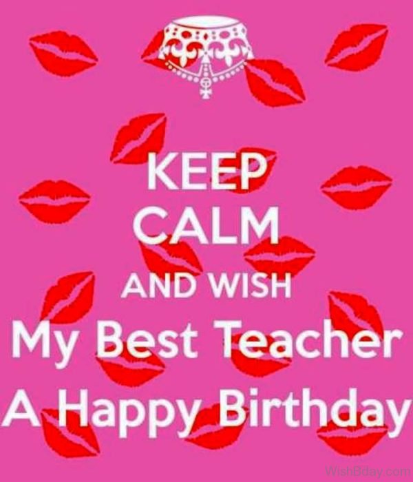 Wish My Best Teacher A Happy Birthday
