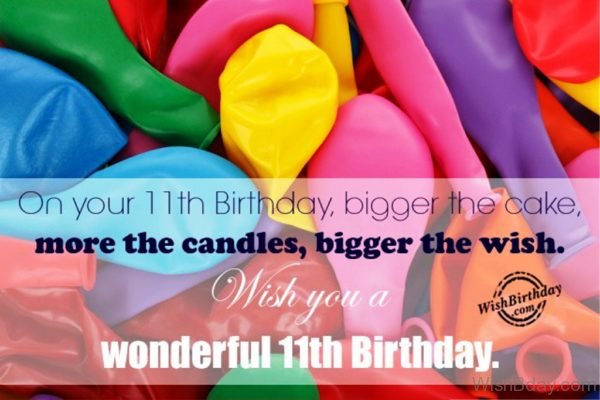 Wish You A Wonderful Eleventh Birthday