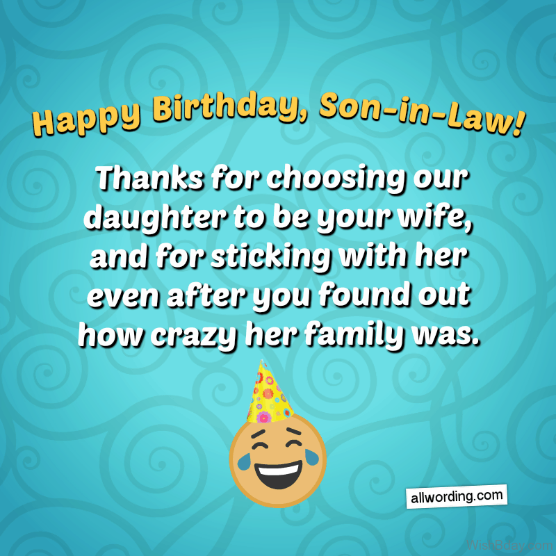 Birthday wishes for son in law crazyfamily