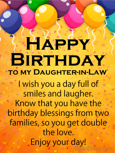 Happy birthday daughter in law